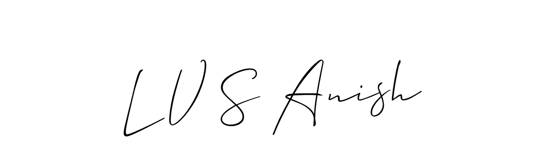 Design your own signature with our free online signature maker. With this signature software, you can create a handwritten (Allison_Script) signature for name L V S Anish. L V S Anish signature style 2 images and pictures png