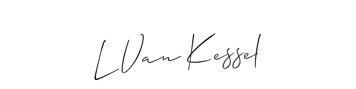 How to make L Van Kessel name signature. Use Allison_Script style for creating short signs online. This is the latest handwritten sign. L Van Kessel signature style 2 images and pictures png