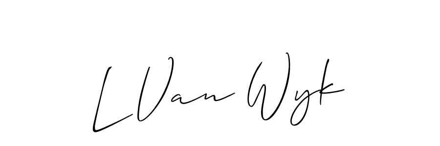 Design your own signature with our free online signature maker. With this signature software, you can create a handwritten (Allison_Script) signature for name L Van Wyk. L Van Wyk signature style 2 images and pictures png