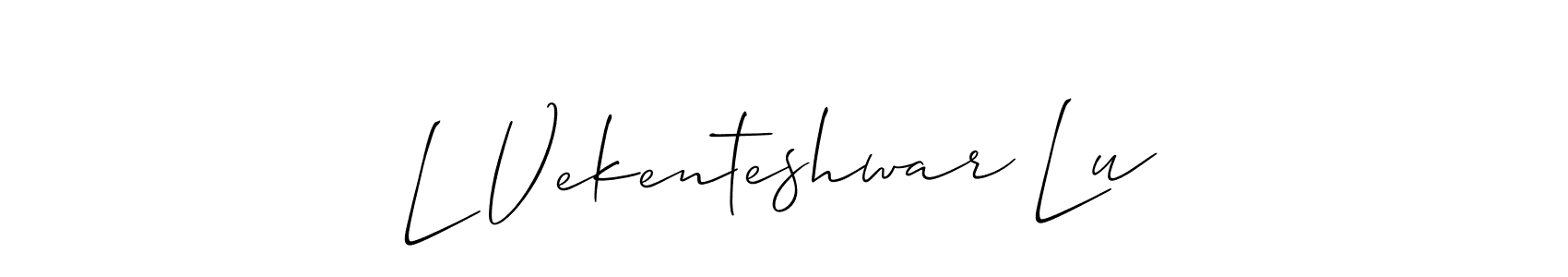 Similarly Allison_Script is the best handwritten signature design. Signature creator online .You can use it as an online autograph creator for name L Vekenteshwar Lu. L Vekenteshwar Lu signature style 2 images and pictures png