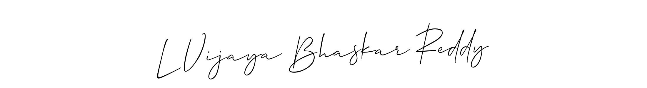How to Draw L Vijaya Bhaskar Reddy signature style? Allison_Script is a latest design signature styles for name L Vijaya Bhaskar Reddy. L Vijaya Bhaskar Reddy signature style 2 images and pictures png