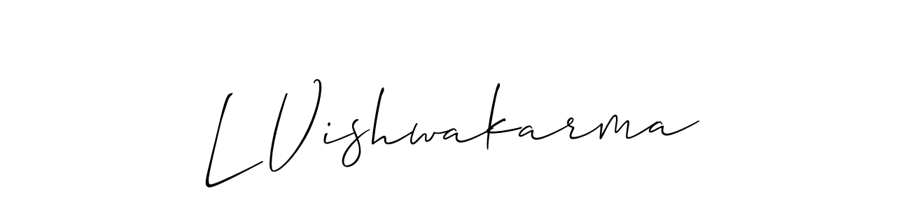 Make a beautiful signature design for name L Vishwakarma. Use this online signature maker to create a handwritten signature for free. L Vishwakarma signature style 2 images and pictures png