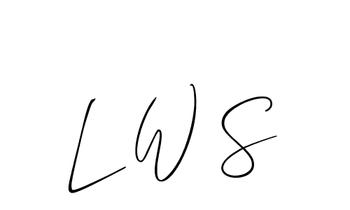 How to make L W S name signature. Use Allison_Script style for creating short signs online. This is the latest handwritten sign. L W S signature style 2 images and pictures png