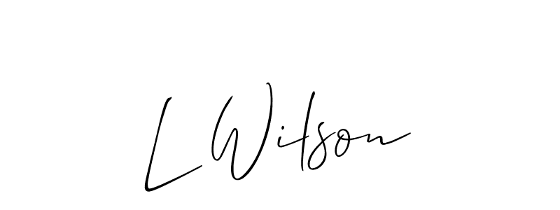 Similarly Allison_Script is the best handwritten signature design. Signature creator online .You can use it as an online autograph creator for name L Wilson. L Wilson signature style 2 images and pictures png