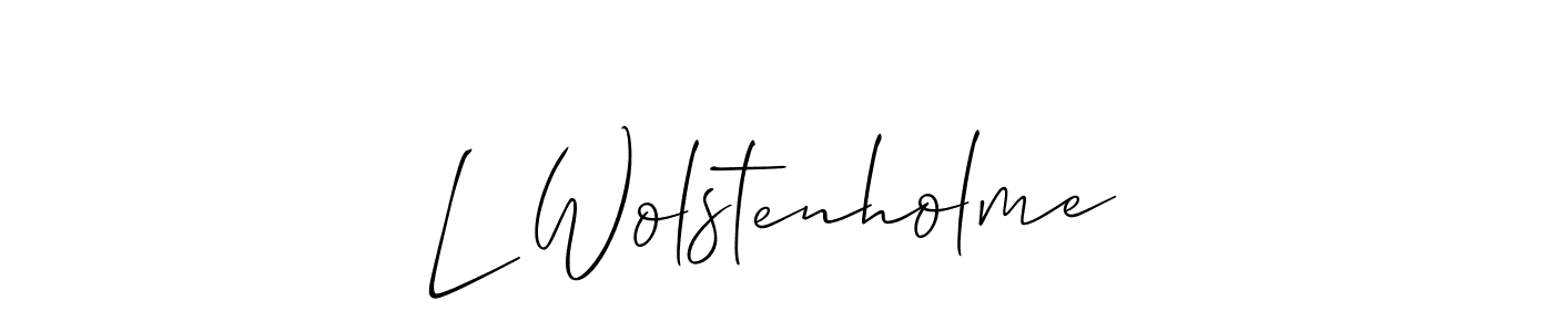 Create a beautiful signature design for name L Wolstenholme. With this signature (Allison_Script) fonts, you can make a handwritten signature for free. L Wolstenholme signature style 2 images and pictures png