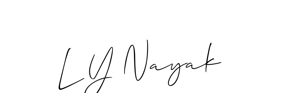 Check out images of Autograph of L Y Nayak name. Actor L Y Nayak Signature Style. Allison_Script is a professional sign style online. L Y Nayak signature style 2 images and pictures png