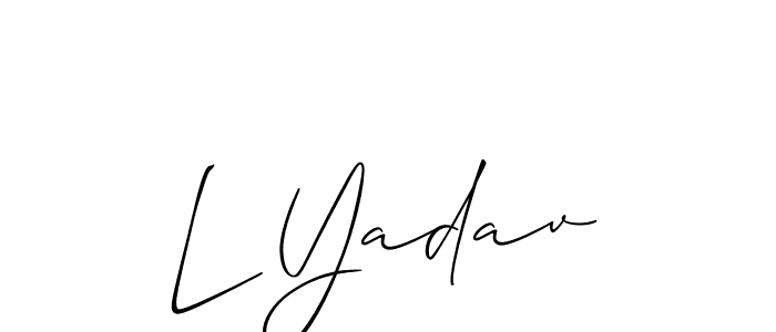 You can use this online signature creator to create a handwritten signature for the name L Yadav. This is the best online autograph maker. L Yadav signature style 2 images and pictures png