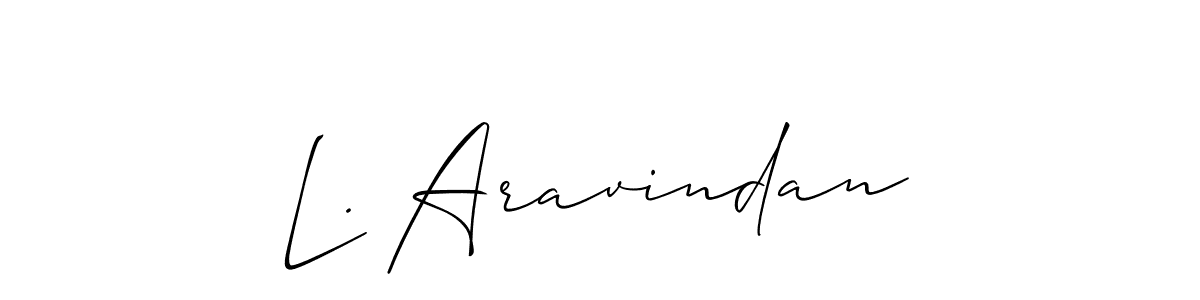 Make a beautiful signature design for name L. Aravindan. Use this online signature maker to create a handwritten signature for free. L. Aravindan signature style 2 images and pictures png