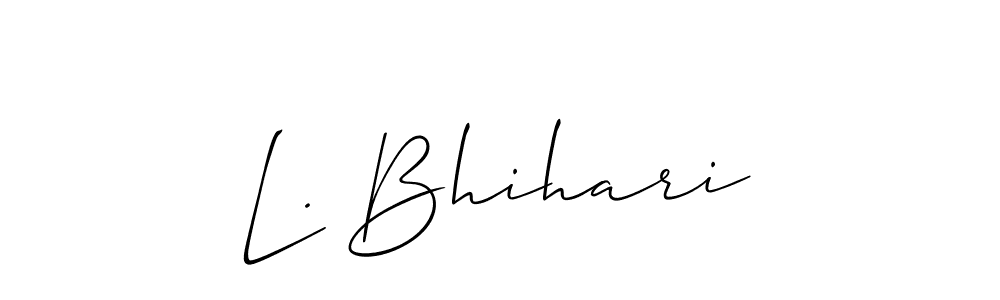 Create a beautiful signature design for name L. Bhihari. With this signature (Allison_Script) fonts, you can make a handwritten signature for free. L. Bhihari signature style 2 images and pictures png