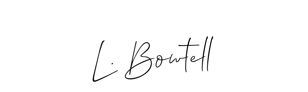 Also You can easily find your signature by using the search form. We will create L. Bowtell name handwritten signature images for you free of cost using Allison_Script sign style. L. Bowtell signature style 2 images and pictures png
