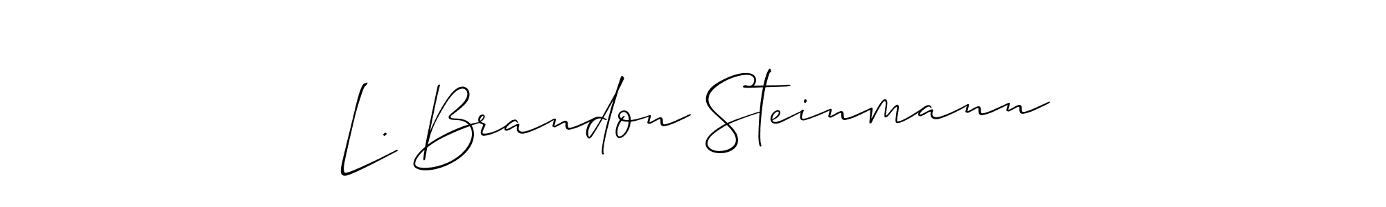 Allison_Script is a professional signature style that is perfect for those who want to add a touch of class to their signature. It is also a great choice for those who want to make their signature more unique. Get L. Brandon Steinmann name to fancy signature for free. L. Brandon Steinmann signature style 2 images and pictures png