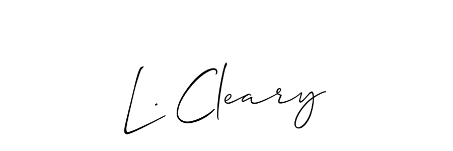 Create a beautiful signature design for name L. Cleary. With this signature (Allison_Script) fonts, you can make a handwritten signature for free. L. Cleary signature style 2 images and pictures png