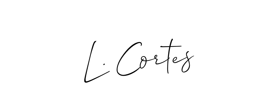 Allison_Script is a professional signature style that is perfect for those who want to add a touch of class to their signature. It is also a great choice for those who want to make their signature more unique. Get L. Cortes name to fancy signature for free. L. Cortes signature style 2 images and pictures png