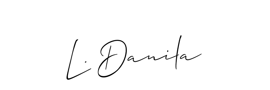 Check out images of Autograph of L. Danila name. Actor L. Danila Signature Style. Allison_Script is a professional sign style online. L. Danila signature style 2 images and pictures png