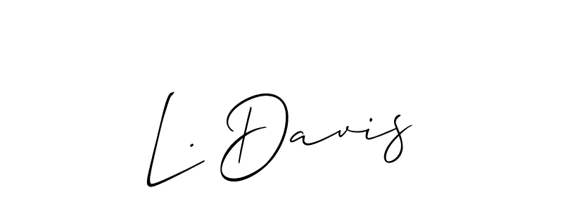 Create a beautiful signature design for name L. Davis. With this signature (Allison_Script) fonts, you can make a handwritten signature for free. L. Davis signature style 2 images and pictures png