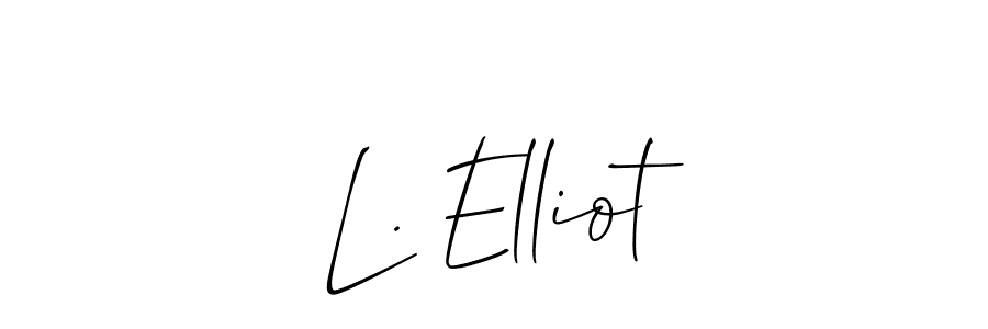 if you are searching for the best signature style for your name L. Elliot. so please give up your signature search. here we have designed multiple signature styles  using Allison_Script. L. Elliot signature style 2 images and pictures png