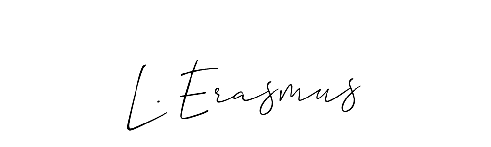 if you are searching for the best signature style for your name L. Erasmus. so please give up your signature search. here we have designed multiple signature styles  using Allison_Script. L. Erasmus signature style 2 images and pictures png