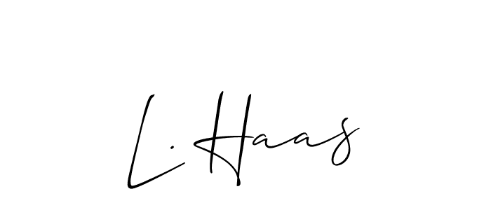 It looks lik you need a new signature style for name L. Haas. Design unique handwritten (Allison_Script) signature with our free signature maker in just a few clicks. L. Haas signature style 2 images and pictures png