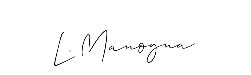 See photos of L. Manogna official signature by Spectra . Check more albums & portfolios. Read reviews & check more about Allison_Script font. L. Manogna signature style 2 images and pictures png