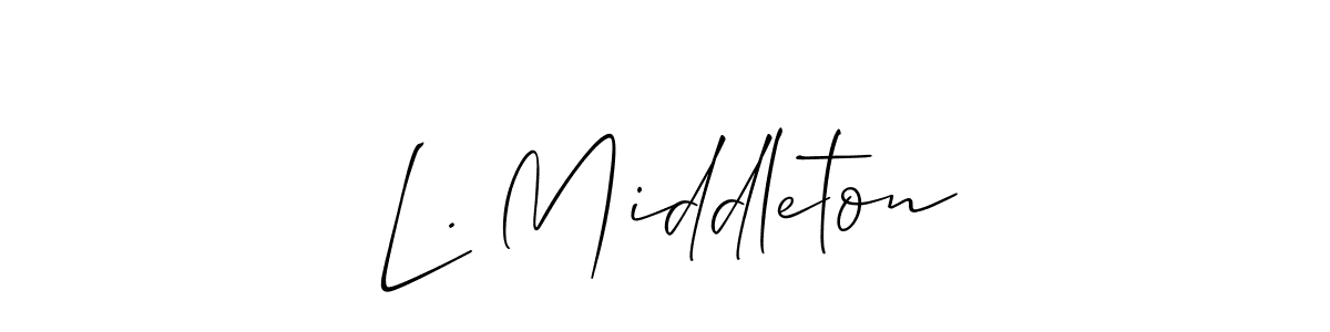 Make a beautiful signature design for name L. Middleton. Use this online signature maker to create a handwritten signature for free. L. Middleton signature style 2 images and pictures png