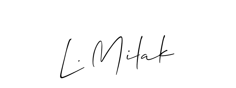 Here are the top 10 professional signature styles for the name L. Milak. These are the best autograph styles you can use for your name. L. Milak signature style 2 images and pictures png