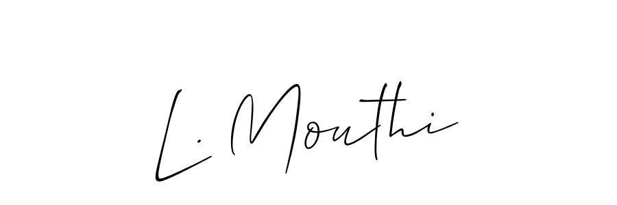 Check out images of Autograph of L. Mouthi name. Actor L. Mouthi Signature Style. Allison_Script is a professional sign style online. L. Mouthi signature style 2 images and pictures png