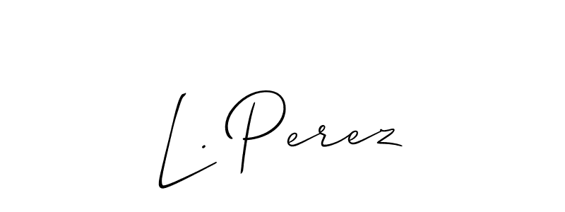 How to make L. Perez signature? Allison_Script is a professional autograph style. Create handwritten signature for L. Perez name. L. Perez signature style 2 images and pictures png