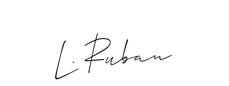 You can use this online signature creator to create a handwritten signature for the name L. Ruban. This is the best online autograph maker. L. Ruban signature style 2 images and pictures png