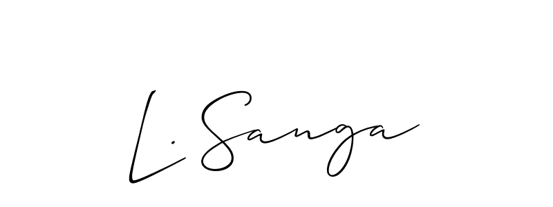 Design your own signature with our free online signature maker. With this signature software, you can create a handwritten (Allison_Script) signature for name L. Sanga. L. Sanga signature style 2 images and pictures png