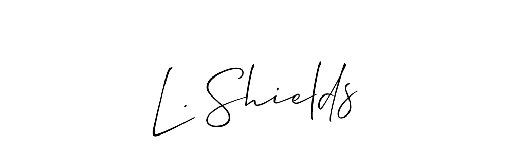 if you are searching for the best signature style for your name L. Shields. so please give up your signature search. here we have designed multiple signature styles  using Allison_Script. L. Shields signature style 2 images and pictures png