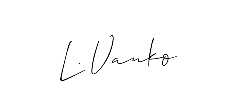 How to Draw L. Vanko signature style? Allison_Script is a latest design signature styles for name L. Vanko. L. Vanko signature style 2 images and pictures png