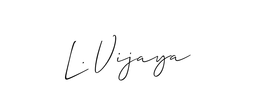 Best and Professional Signature Style for L. Vijaya. Allison_Script Best Signature Style Collection. L. Vijaya signature style 2 images and pictures png