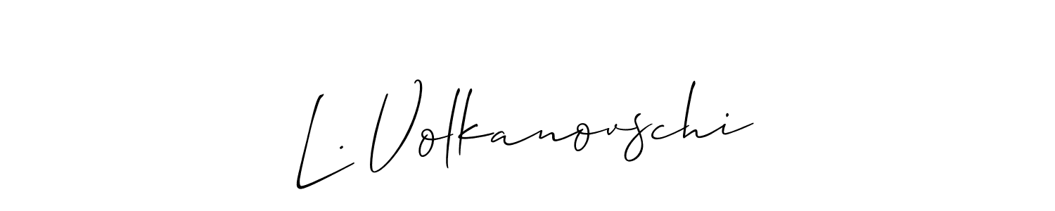 Best and Professional Signature Style for L. Volkanovschi. Allison_Script Best Signature Style Collection. L. Volkanovschi signature style 2 images and pictures png