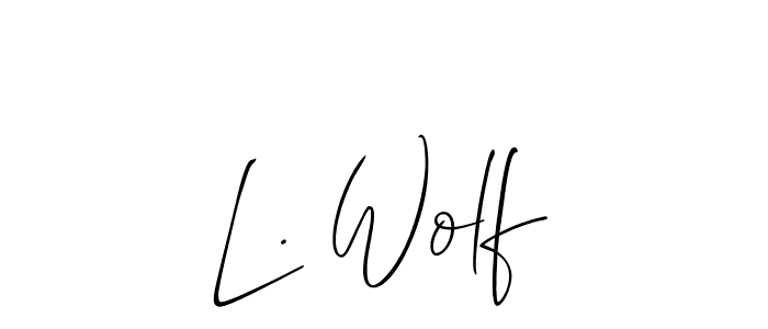 This is the best signature style for the L. Wolf name. Also you like these signature font (Allison_Script). Mix name signature. L. Wolf signature style 2 images and pictures png