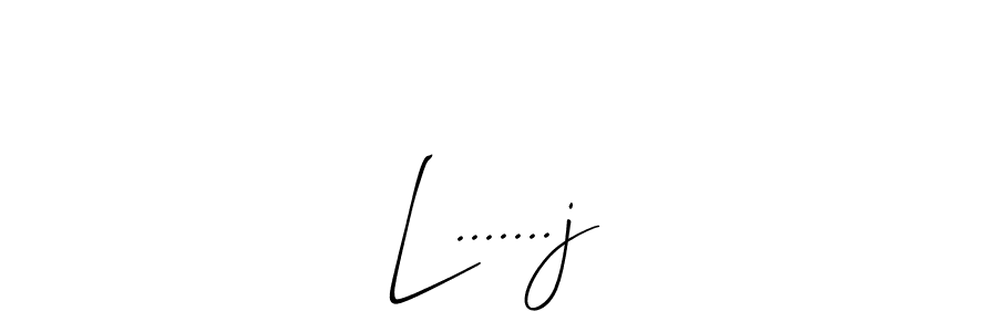 Design your own signature with our free online signature maker. With this signature software, you can create a handwritten (Allison_Script) signature for name L.......j. L.......j signature style 2 images and pictures png