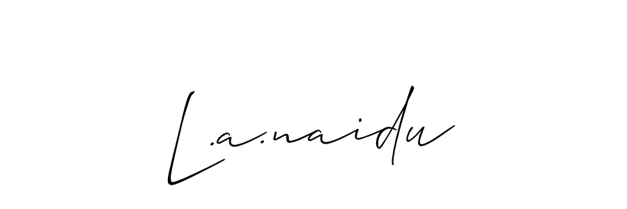 Here are the top 10 professional signature styles for the name L.a.naidu. These are the best autograph styles you can use for your name. L.a.naidu signature style 2 images and pictures png