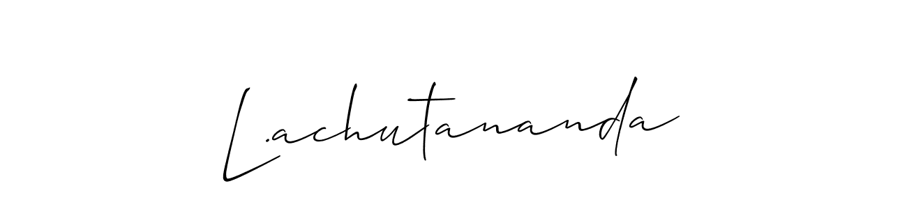 Also You can easily find your signature by using the search form. We will create L.achutananda name handwritten signature images for you free of cost using Allison_Script sign style. L.achutananda signature style 2 images and pictures png