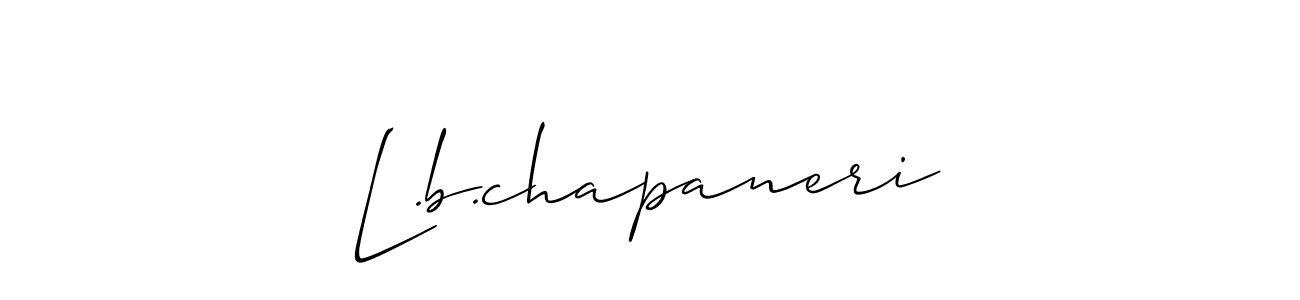 Design your own signature with our free online signature maker. With this signature software, you can create a handwritten (Allison_Script) signature for name L.b.chapaneri. L.b.chapaneri signature style 2 images and pictures png