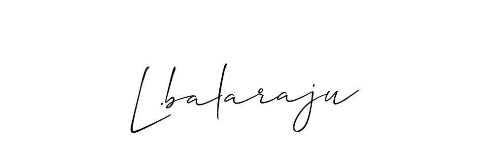 Use a signature maker to create a handwritten signature online. With this signature software, you can design (Allison_Script) your own signature for name L.balaraju. L.balaraju signature style 2 images and pictures png