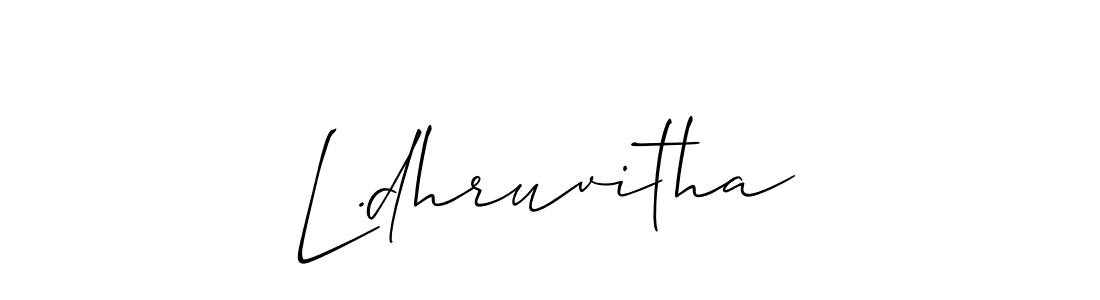 Best and Professional Signature Style for L.dhruvitha. Allison_Script Best Signature Style Collection. L.dhruvitha signature style 2 images and pictures png