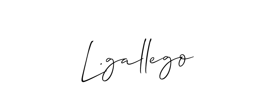 It looks lik you need a new signature style for name L.gallego. Design unique handwritten (Allison_Script) signature with our free signature maker in just a few clicks. L.gallego signature style 2 images and pictures png