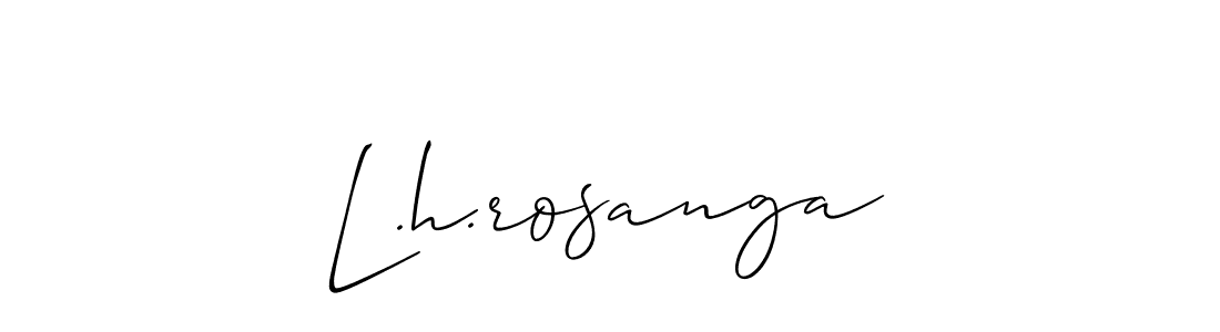 The best way (Allison_Script) to make a short signature is to pick only two or three words in your name. The name L.h.rosanga include a total of six letters. For converting this name. L.h.rosanga signature style 2 images and pictures png