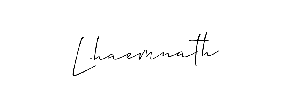 How to Draw L.haemnath signature style? Allison_Script is a latest design signature styles for name L.haemnath. L.haemnath signature style 2 images and pictures png