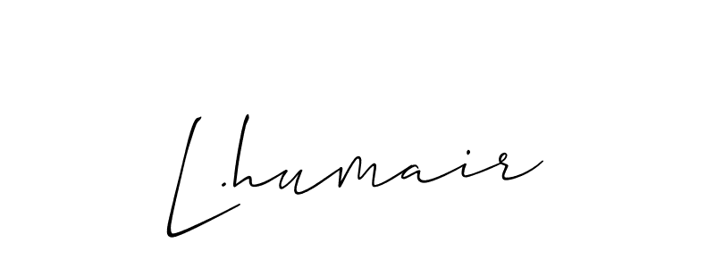 Also we have L.humair name is the best signature style. Create professional handwritten signature collection using Allison_Script autograph style. L.humair signature style 2 images and pictures png