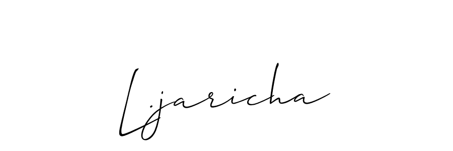 Also we have L.jaricha name is the best signature style. Create professional handwritten signature collection using Allison_Script autograph style. L.jaricha signature style 2 images and pictures png