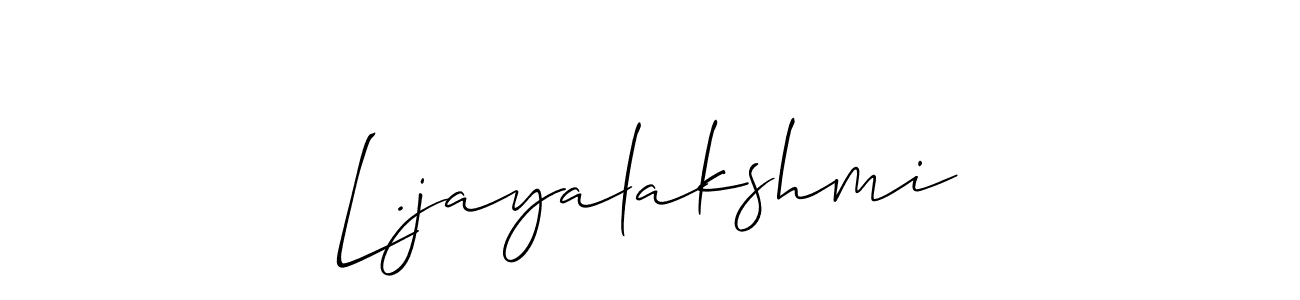 L.jayalakshmi stylish signature style. Best Handwritten Sign (Allison_Script) for my name. Handwritten Signature Collection Ideas for my name L.jayalakshmi. L.jayalakshmi signature style 2 images and pictures png