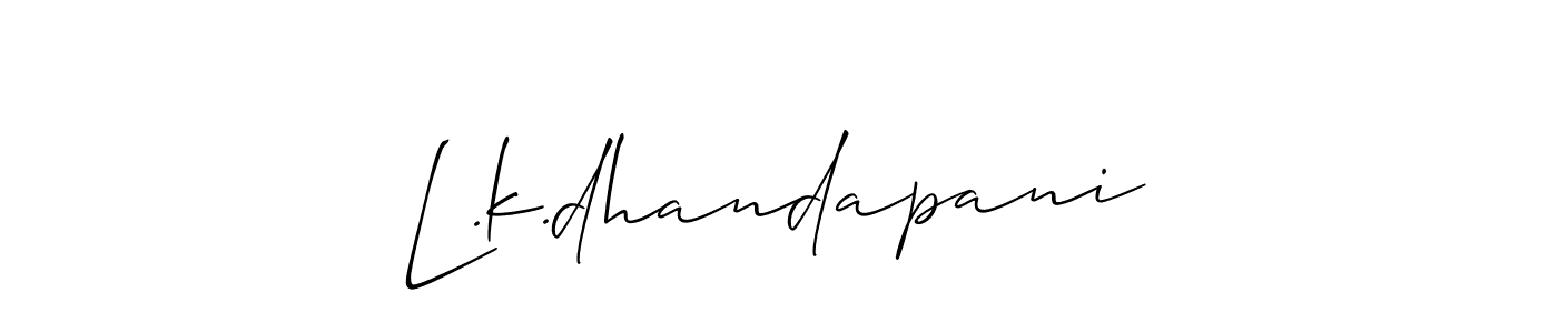 Best and Professional Signature Style for L.k.dhandapani. Allison_Script Best Signature Style Collection. L.k.dhandapani signature style 2 images and pictures png