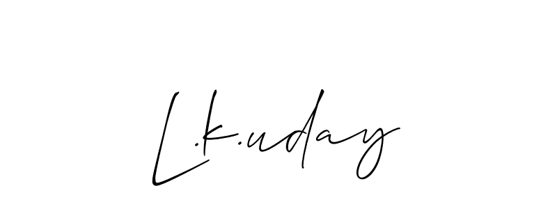 This is the best signature style for the L.k.uday name. Also you like these signature font (Allison_Script). Mix name signature. L.k.uday signature style 2 images and pictures png