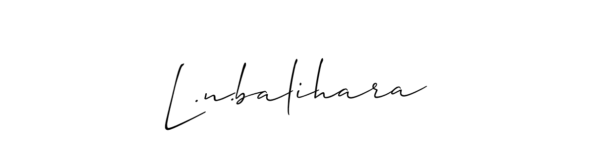 if you are searching for the best signature style for your name L.n.balihara. so please give up your signature search. here we have designed multiple signature styles  using Allison_Script. L.n.balihara signature style 2 images and pictures png
