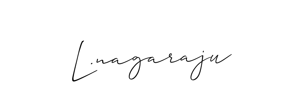 Also You can easily find your signature by using the search form. We will create L.nagaraju name handwritten signature images for you free of cost using Allison_Script sign style. L.nagaraju signature style 2 images and pictures png